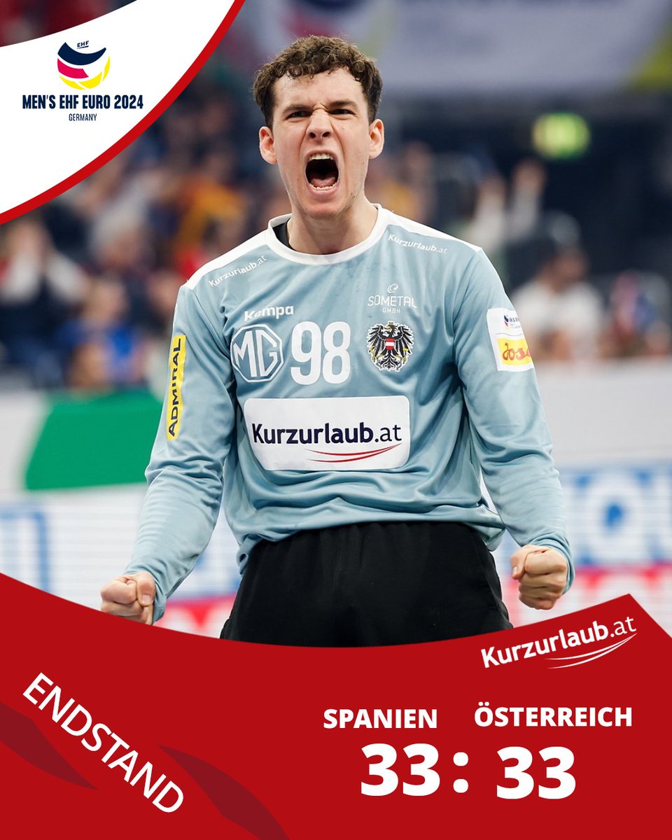 YEEEEES!!!! Wir stehen in der Hauptrunde der EURO 🙌🏼

UNFASSBAR, gratuliere JUNGS!!! ❤️

#HandballAustria #Handball #EHFEURO2024 #Hauptrunde