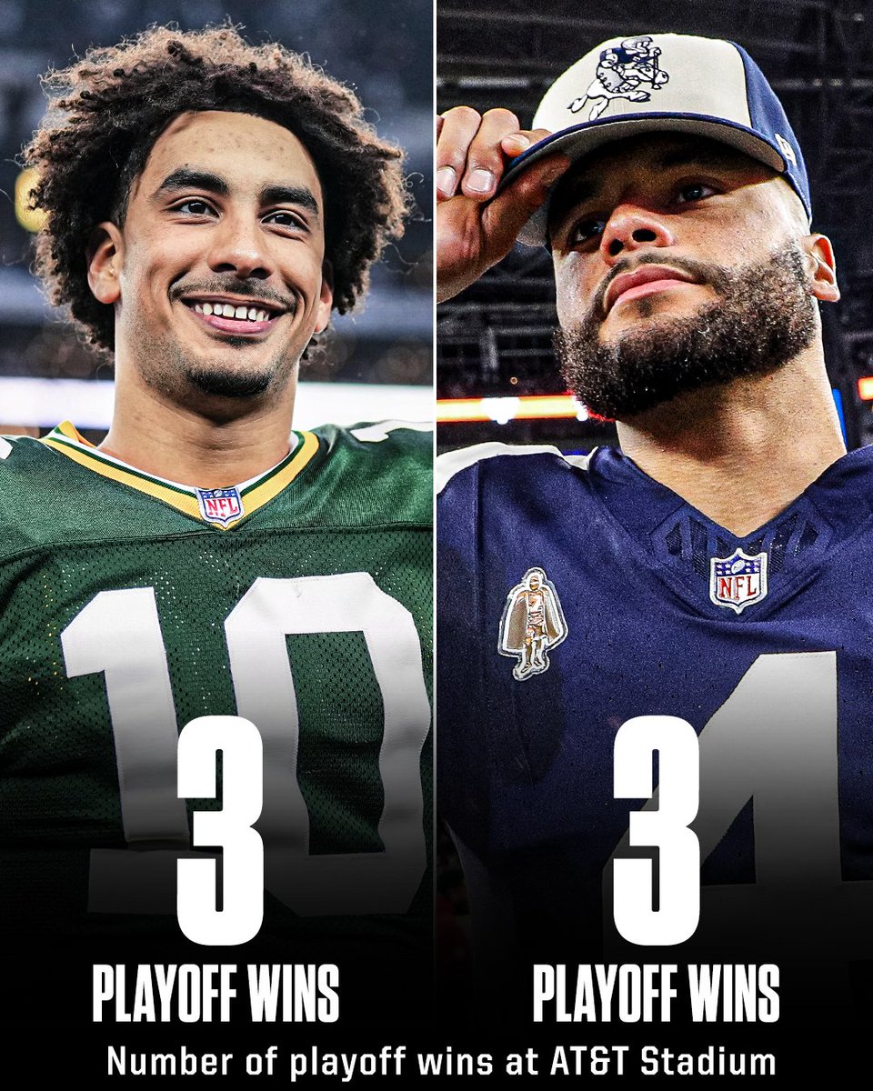 The Packers have as many playoff wins at AT&amp;T Stadium as the Cowboys since the stadium opened in 2009 😳