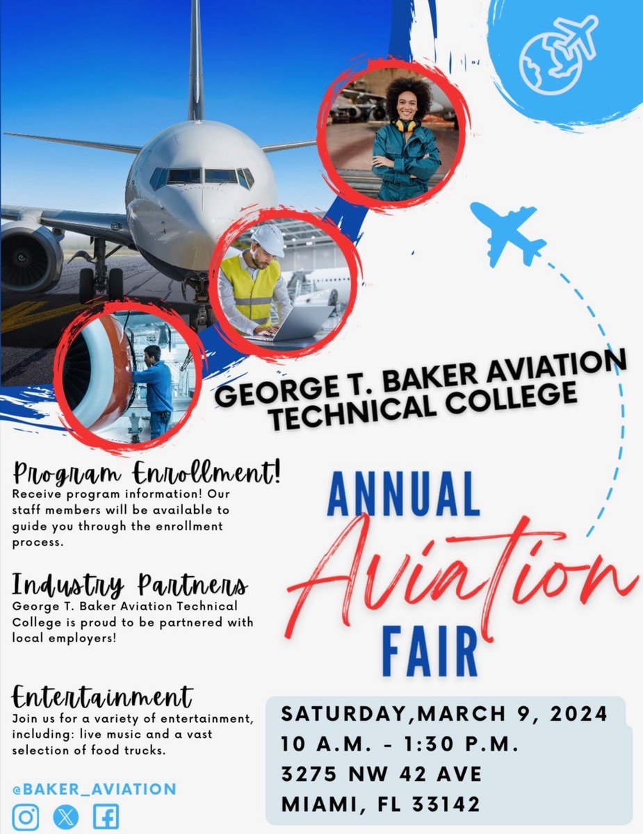 🛩️Our Annual Aviation Fair is around the corner on Saturday, March 9th, 2024, at 10:00 AM. Join us for an exhilarating journey through the world of aviation like never before. <a href="/mantilla1776/">Rene Mantilla</a> @suzymauri <a href="/fox1914/">Reginald J. Fox</a> <a href="/susymauri/">Susana Mauri</a> <a href="/SuptDotres/">Jose L. Dotres, Ed.D.</a> #YourBestChoiceMDCPS
