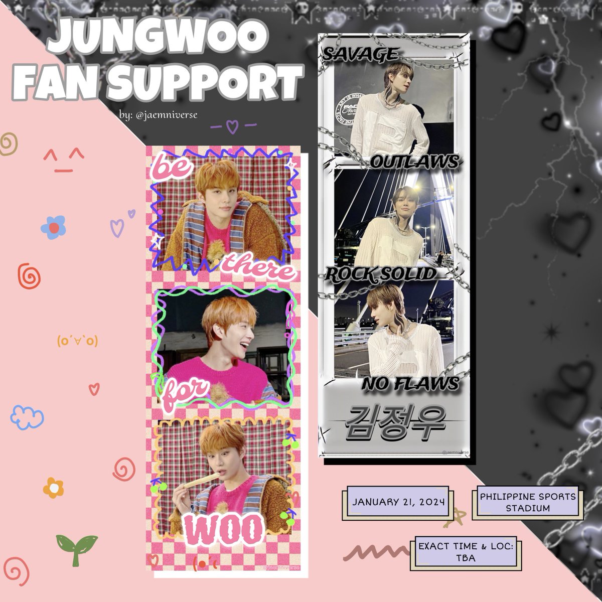 jaemniverse's tweet photo. NCT 127 : THE UNITY IN BULACAN FREEBIES/GIVEAWAY

💝🎀 JUNGWOO PHOTOSTRIPS 🖤⛓

fan support by @jaemniverse ♡

mechanics:
• like &amp; rt
• follow me (optional)
• strictly 1:1
• limited qty
• open for trades

see you there! ♡

#NEOCITY_THE_UNITY_in_BULACAN https://t.co/qcMXfyLvIf