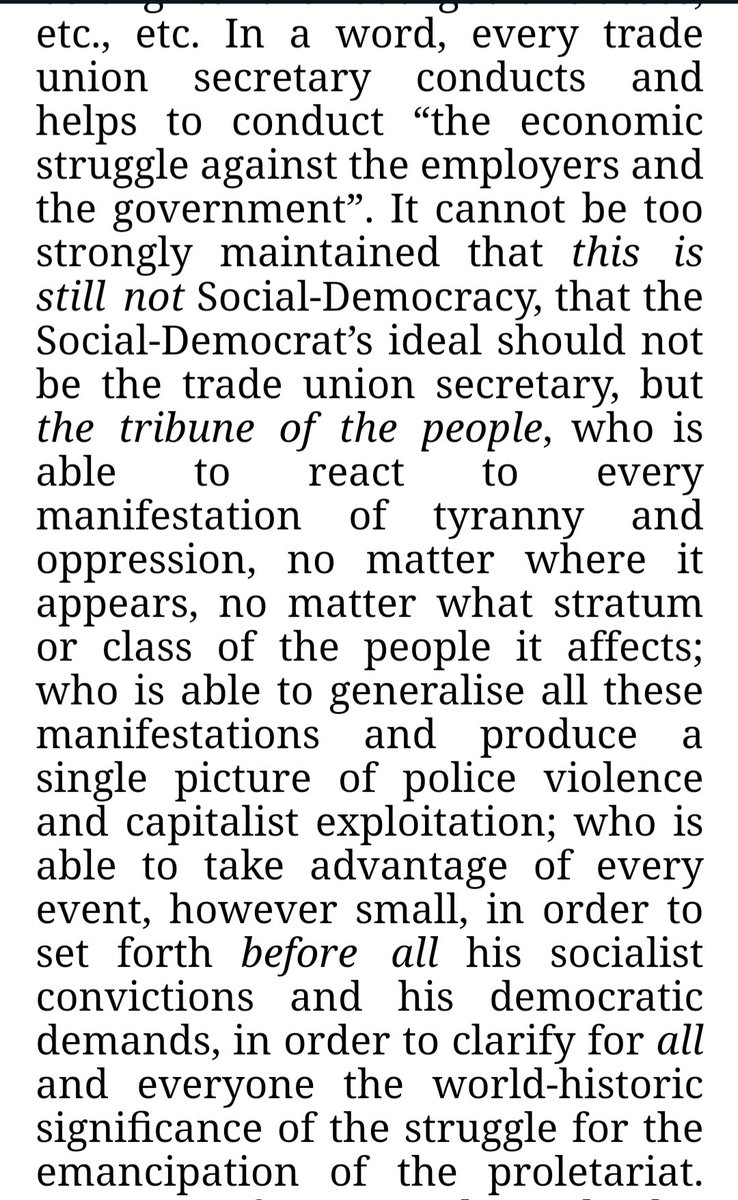 Tomorrow! 

Our final text is Lenin's 'What Is To Be Done' - hugely relevant today as written in 1901 - on economism and socialists building class consciousness in the workers movement.  

Only 4 tickets left!

eventbrite.com/e/trade-unions…