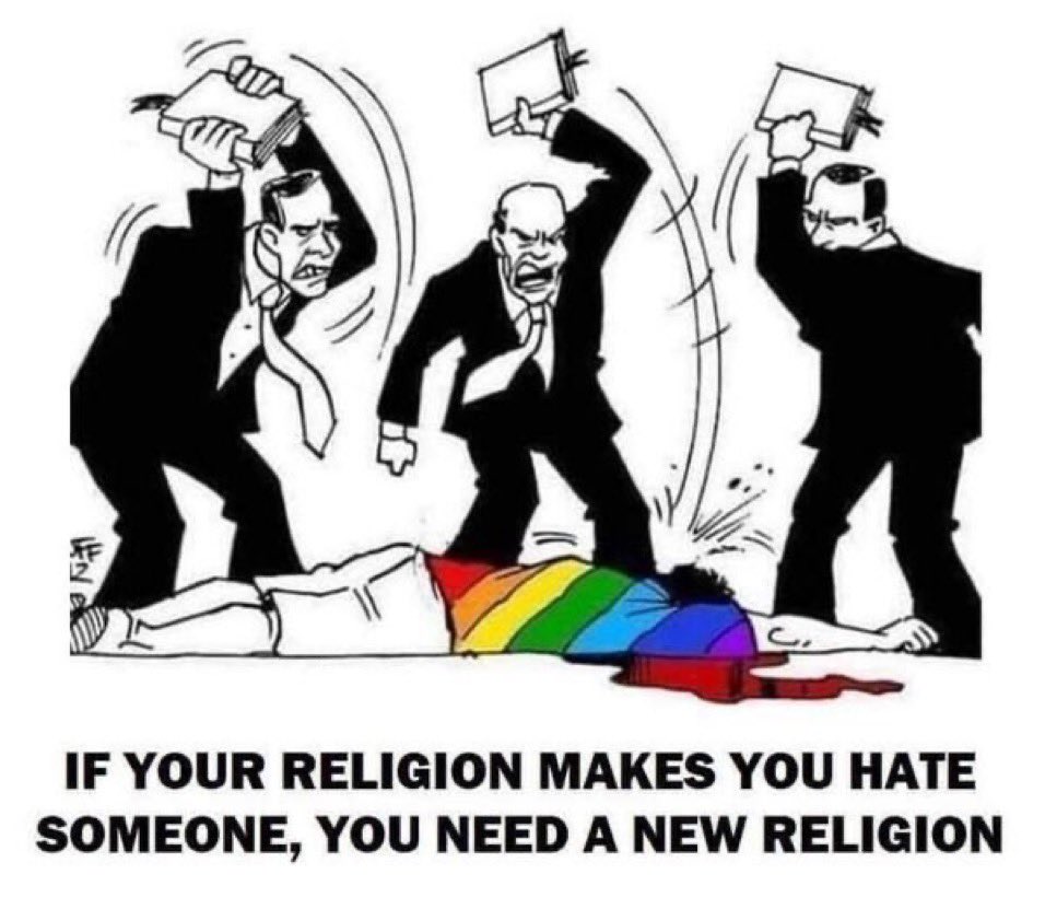 blakandblack's tweet photo. If your religion makes you hate someone, you need a new religion https://t.co/CqRtrgAhnD