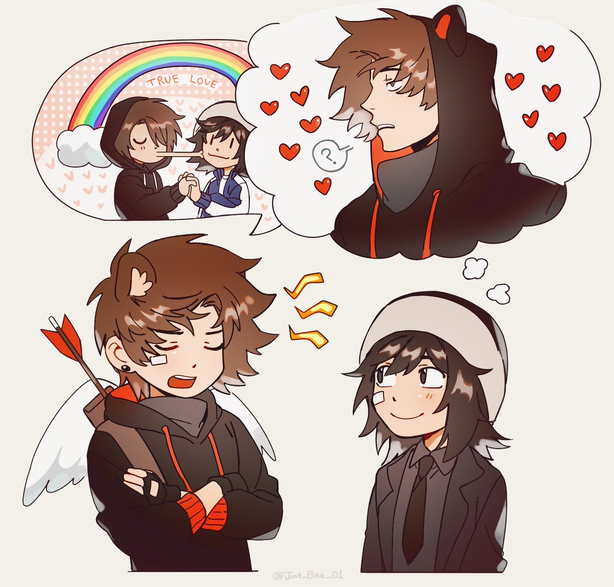 Cuando le borraron la memoria a Q y R trató de ser cupido #rubckity