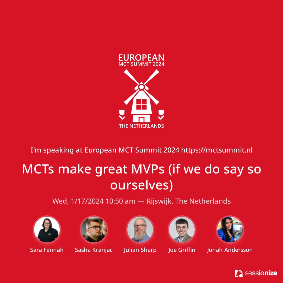 Sara Fennah (@sfennah) on Twitter photo Sharing the stage with a few friends talking about how to become an MVP. #MCTBuzz #MVPBuzz <a href="/joejgriffin/">Joe Griffin | #ProCodeNoCodeUnite</a> <a href="/juliandynamics/">Julian Sharp | MCT | MVP</a> <a href="/SasaKranjac/">Sasha Kranjac | MVP | RD | CISSP</a> <a href="/cjkodare/">Jonah Andersson</a> Sharing the stage with a few friends talking about how to become an MVP. #MCTBuzz #MVPBuzz <a href="/joejgriffin/">Joe Griffin | #ProCodeNoCodeUnite</a> <a href="/juliandynamics/">Julian Sharp | MCT | MVP</a> <a href="/SasaKranjac/">Sasha Kranjac | MVP | RD | CISSP</a> <a href="/cjkodare/">Jonah Andersson</a>