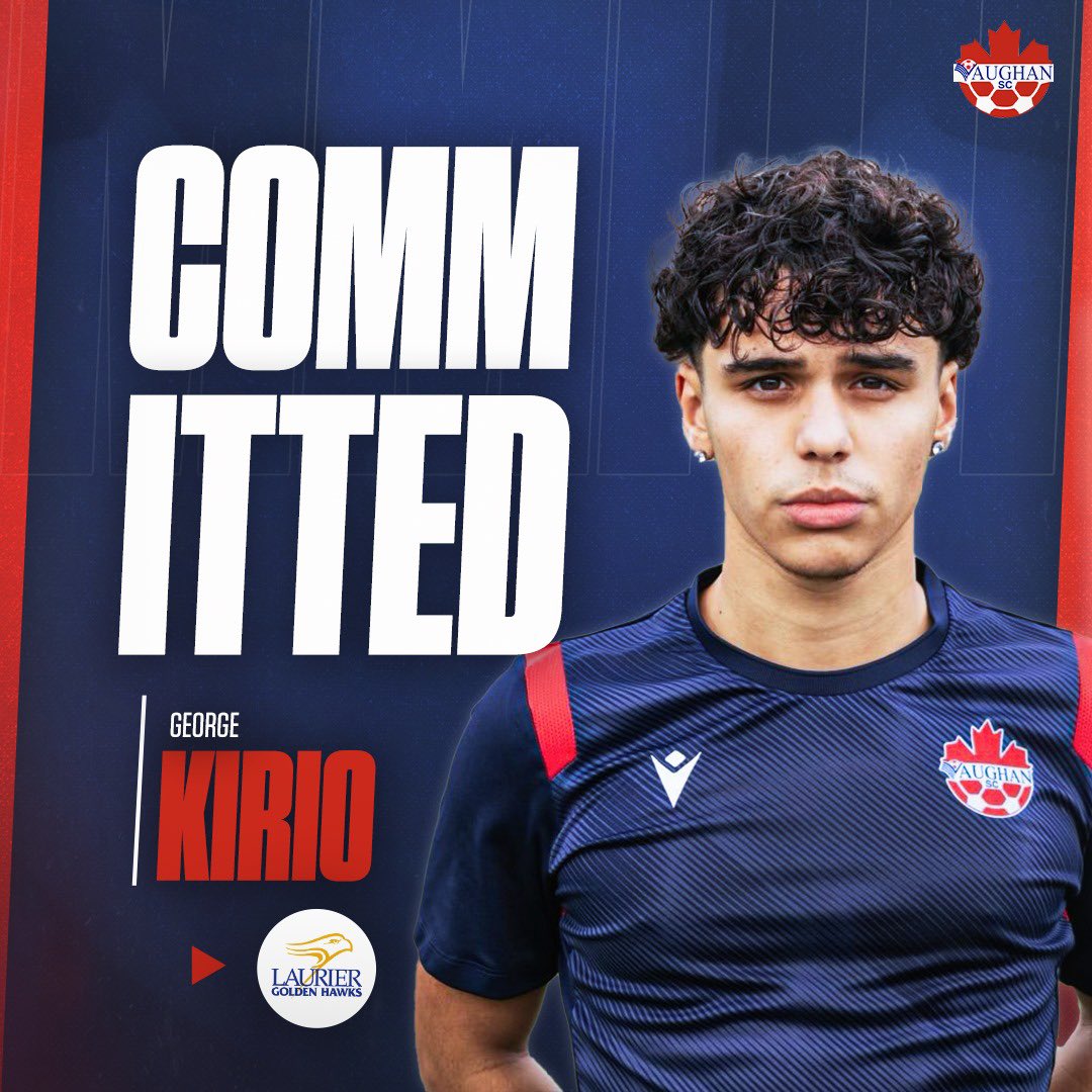 vaughansoccercl's tweet photo. COMMITTED ✔️

Congratulations to George Kirio on his commitment to Laurier Golden Hawks!  

Best of luck!

#WeAreVSC https://t.co/7So0yX92eO