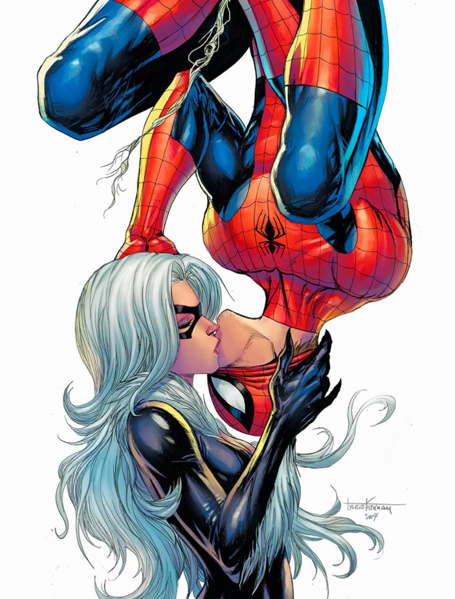 ReignOfPride's tweet photo. Absolutely love this variant of Black Cat and Spider-Man kissing https://t.co/xM1IGoDyw2