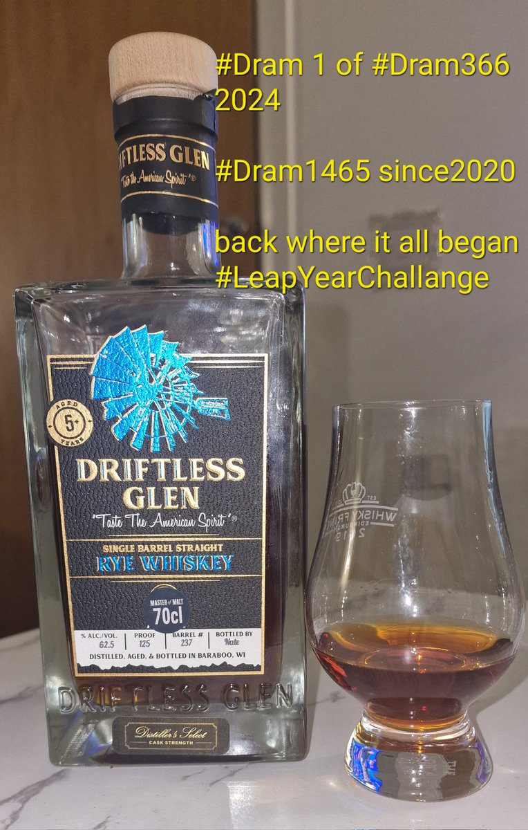 dnisbet250's tweet photo. #FirstDram 2024
#Dram 1 of #Dram366 2024
#Dram1465 since2020 #LeapYearChallange
@driftlessglen
Powerful
Black stone cherries
Chewy
Makes you want more & more, quite easy going for the %
10 #TEN
#BuyADram Yes
#BuyABottle Yes
#Rye #AmericanWhiskey #SingleBarrel https://t.co/rKceYybIAb