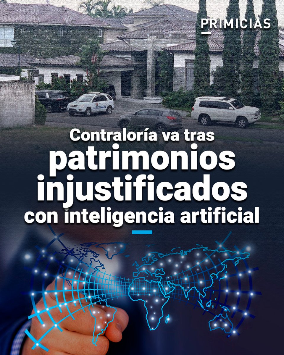 Primicias's tweet photo. La Contraloría utiliza inteligencia artificial desde enero de 2024, para analizar y detectar variaciones irregulares en las declaraciones patrimoniales de los funcionarios públicos. https://t.co/FhtDQjIsFS https://t.co/IaPzHQzdWF