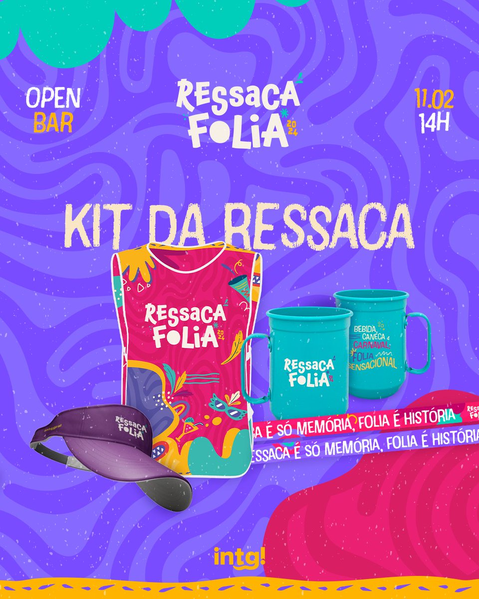 TRAJADOS NA RESSACA!!!! 

Todos os produtinhos pra você entrar no climinha de carnaval da melhor forma 💜💛

Garanta o seu pela loja Blacktag: store.blacktag.com.br/integrastore/