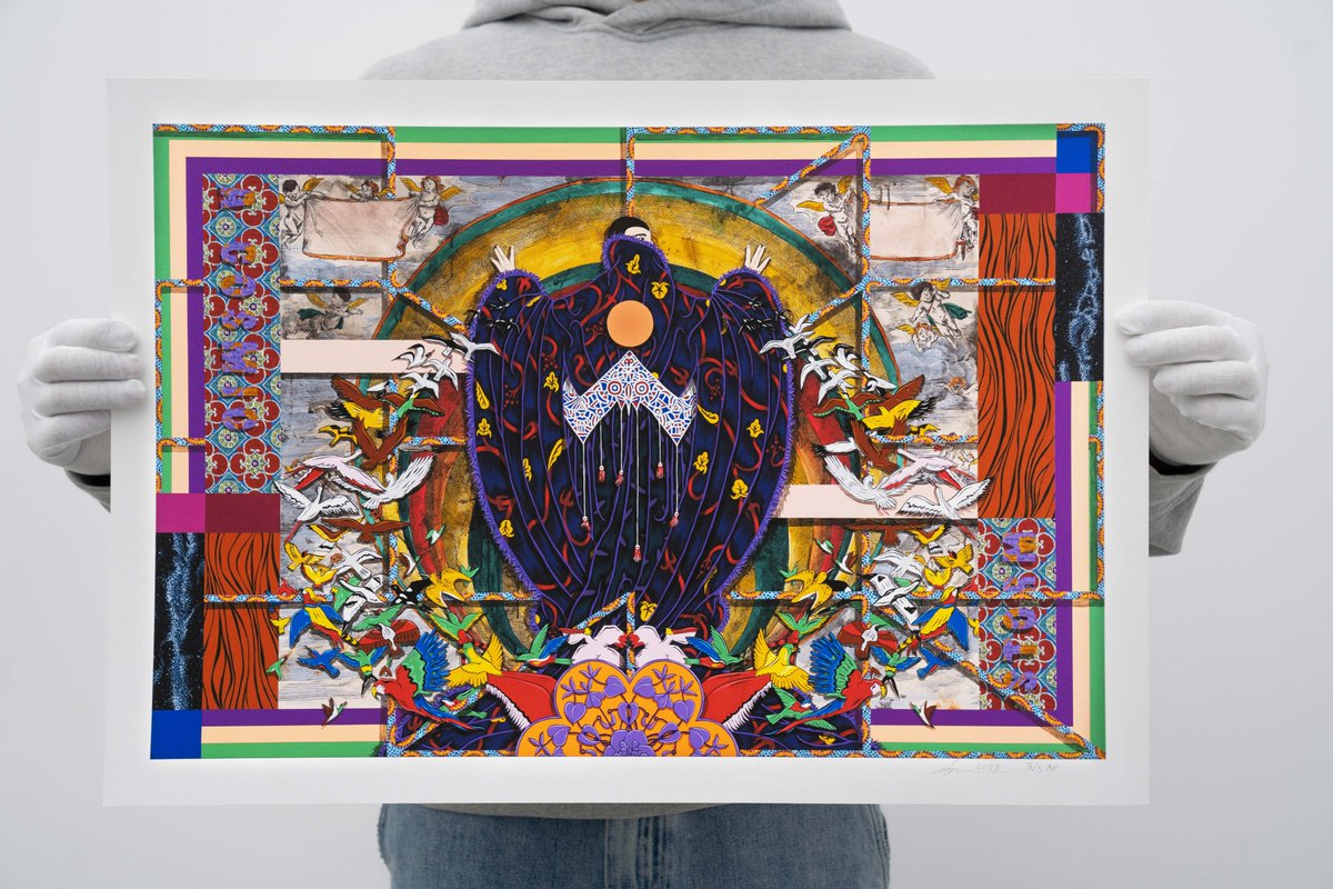 AmirHFallah's tweet photo. Excited to kick off 2024 with “A Cosmic Storm”, my new print edition with @galleryallart. It’s been several years since I’ve released a print and I couldn’t be happier with the results. This print will be primarily sold in China but if you’re interested please DM for more info. https://t.co/qxlp6REAHc