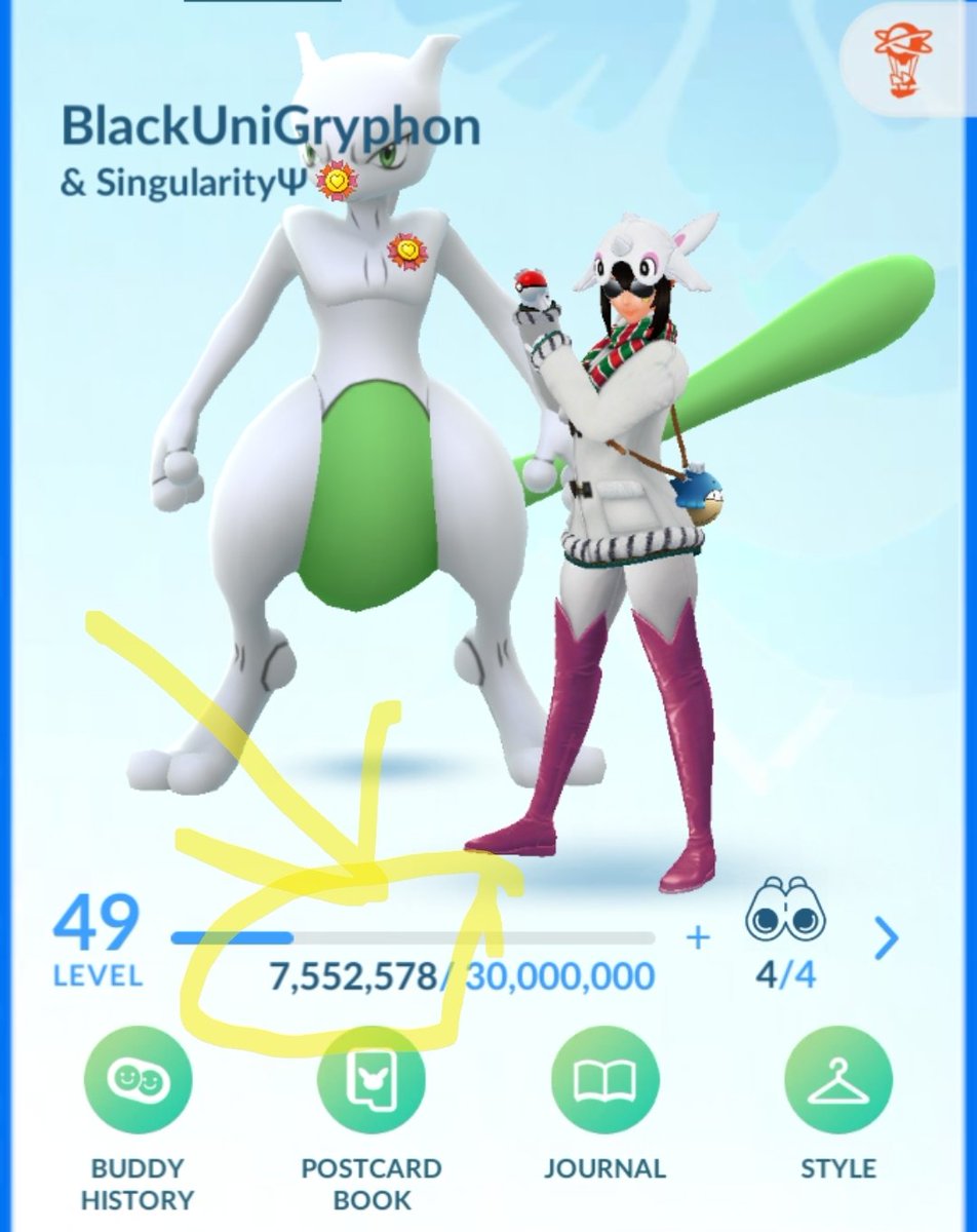 BlackUniGryphon's tweet photo. 1/4 XP DONE! ๐ #XPCheckIn #CurrentXP #TheRoadToLevel50
Just hit #Rank10 in #GBL #PVP! #MasterLeague #PokemonGO #MyPokemonGoLife #MyPokemonGoCareer
Gonna hit 1/3 XP, hopefully! #TheGrindIsReal https://t.co/iBi3yLV20A