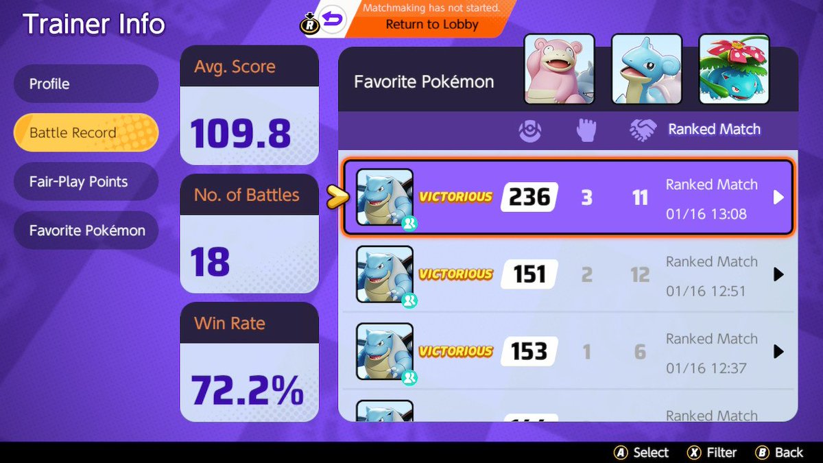 Sticks0420's tweet photo. This season ain't going to bad. I'm be blasting and squirting all over them. #playpokemon #PokemonUNITE #Season17 #masters #worldranked #Blastoise #squirtle #wartortle #duos https://t.co/6AgaAaDLY6