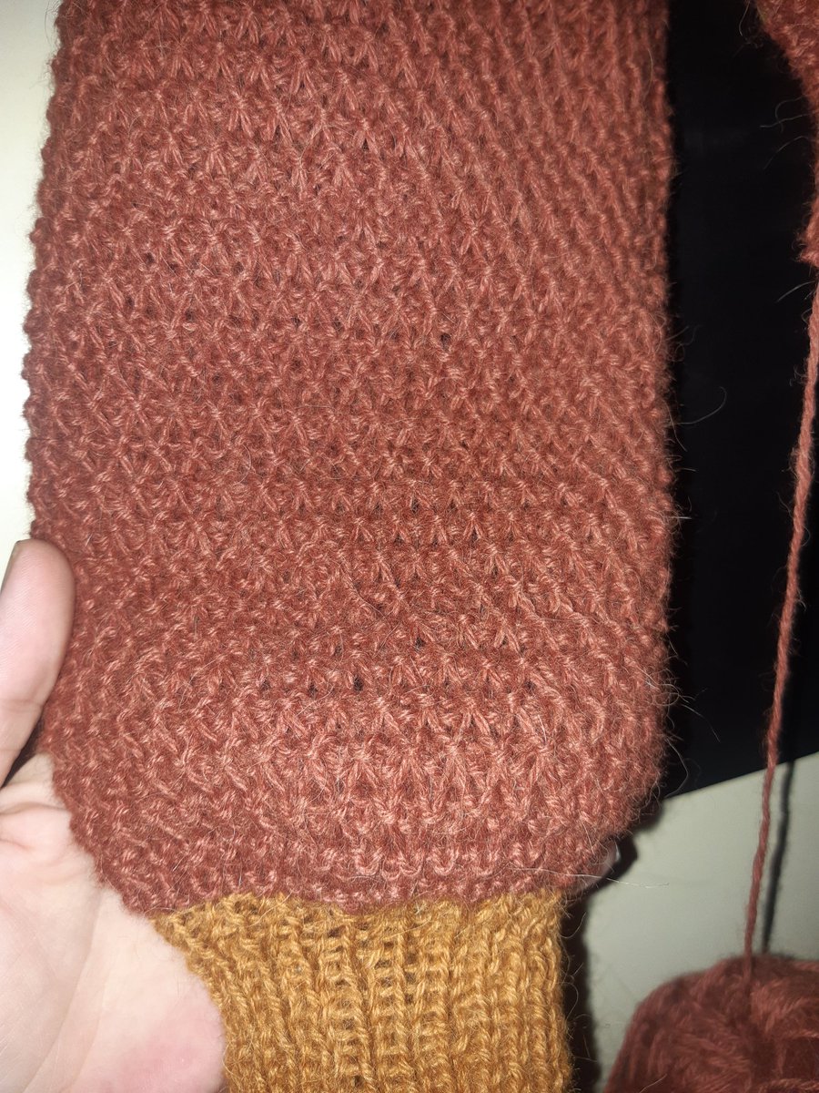 The joy of a knitting project getting more exciting with each stitch 🧶♥️