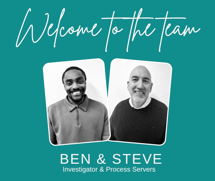 TaylorInvestig's tweet photo. 📣 We have not 1, but 2 new members of the team!📣

Please join us in welcoming both Ben and Steve to the Taylor Investigations family 🕵🏼‍♀️ https://t.co/r90gy11CMt
