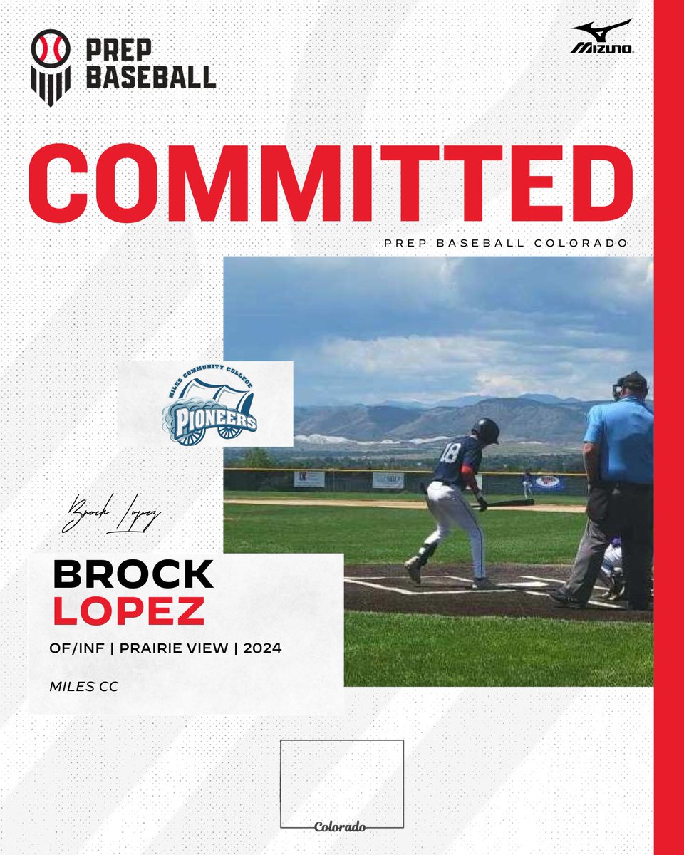 Prep Baseball Colorado (@prepbaseball_co) on Twitter photo π¨ππππππππππ ππππππ¨
'24 OF/INF Brock Lopez (Prairie View) has announced his commitment to Miles CC.
<a href="/BrockLopez1832/">Brock Lopez</a> || #ColoradoBaseball π¨ππππππππππ ππππππ¨
'24 OF/INF Brock Lopez (Prairie View) has announced his commitment to Miles CC.
<a href="/BrockLopez1832/">Brock Lopez</a> || #ColoradoBaseball
