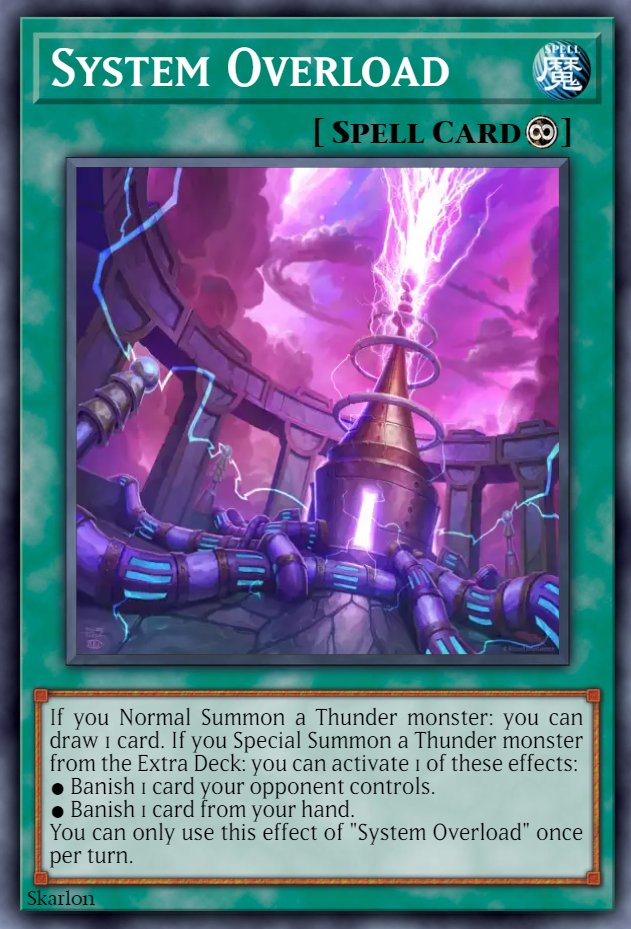 For day 16/366, I wanted to make a Thunder support card that works in as many different archetypes as possible! I can name a few that benefit from this, what would you For day 16/366, I wanted to make a Thunder support card that works in as many different archetypes as possible! I can name a few that benefit from this, what would you
