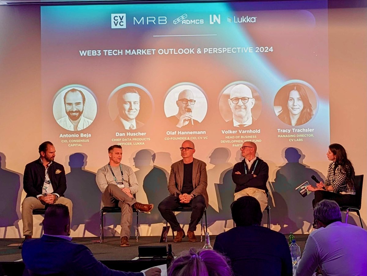 Day 2 at #Web3hub in Davos: Dan Huscher, our Chief Data Officer, shared insights on blockchain's impact in 'Web3 Tech Market Outlook 2024'. #LukkaInsights #CryptoRegulation #Web3hubDavos #Davos2024 #WEF2024