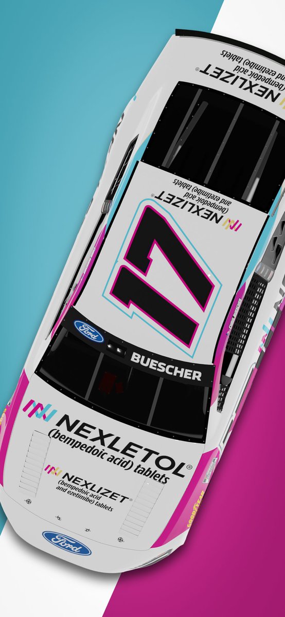 Check out this awesome and smooth color on last year Nexletol paint scheme! @Chris_Buescher
.
.
.
 #NASCAR #nexletol #chrisbuescher #rfkracing #fordmustang