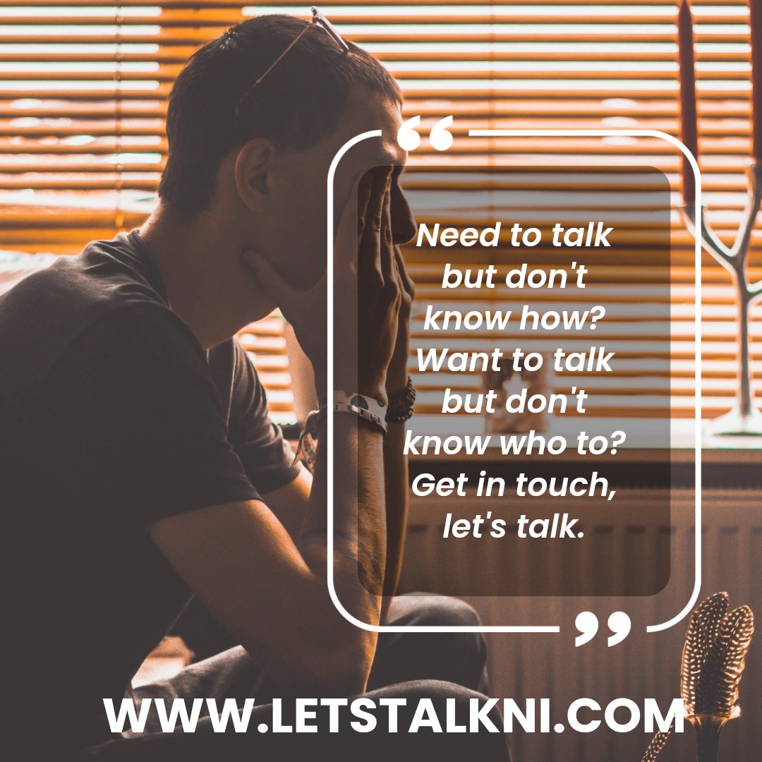 Let's normalise seeking help &amp; break the stigma around talking about our struggles, problems, issues, worries &amp; fears. 

Counselling provides a safe space to express your thoughts, navigate challenges, &amp; cultivate resilience.
#LETSTALKNI 
#GETINTOUCH
#LETSTALK
#Wellbeing