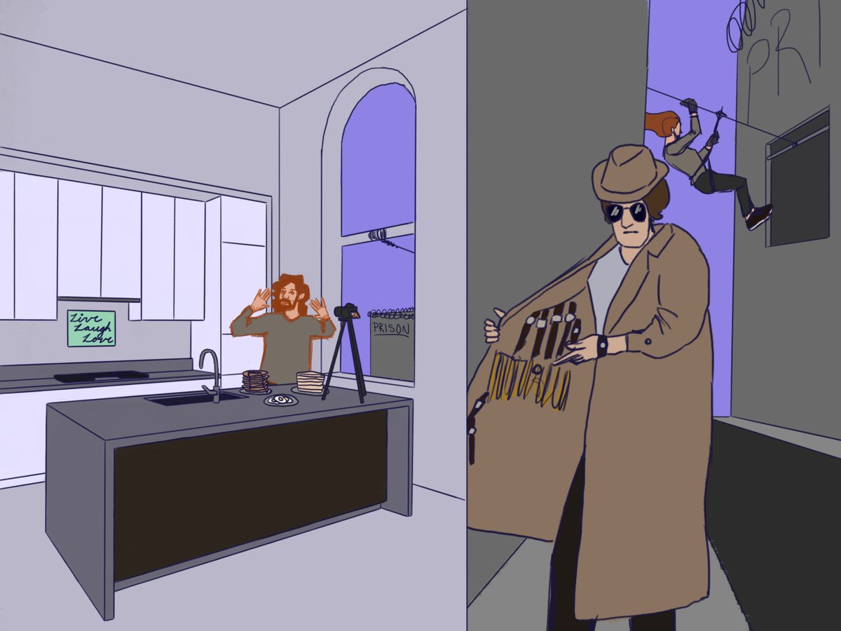 heressomeart's tweet photo. I have followed through on Blair's request in today's NRB video and drew @ElFakidor 's mindpalace. In this, he, of course, has long flowing hair https://t.co/AskhsBzSi5