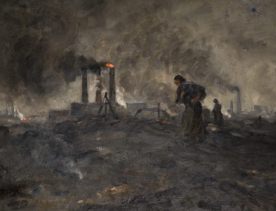 'In the Black Country,' (c1900/36) by Edwin Butler Bayliss,' is our sixteenth #myfavouritepainting and has been chosen by the journalist and author Sathnam Sanghera @Sathnam 

His highly-anticipated sequel to 'Empireland,' 'Empireworld: How British Imperialism Has Shaped the