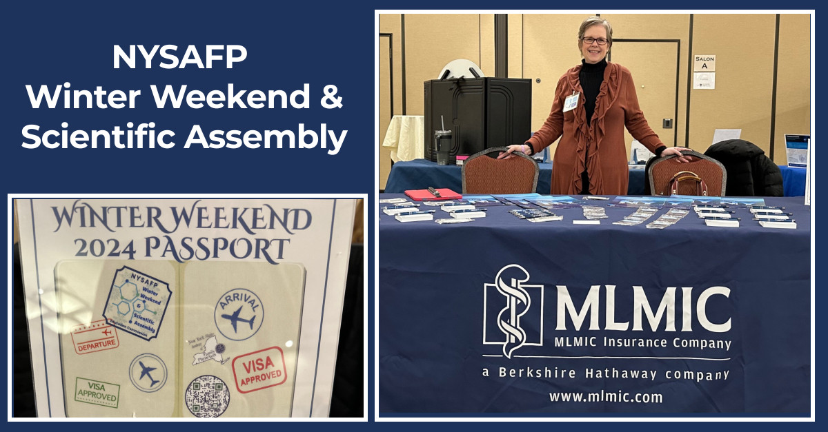 #MLMIC's Joyce McCormack was on site at @NYSAFP's Winter Weekend & Scientific Assembly in #LakePlacid this past weekend! We had a fabulous time connecting with #FamilyPhysicians during this #CME event in the snowy Olympic Village!  ⛷