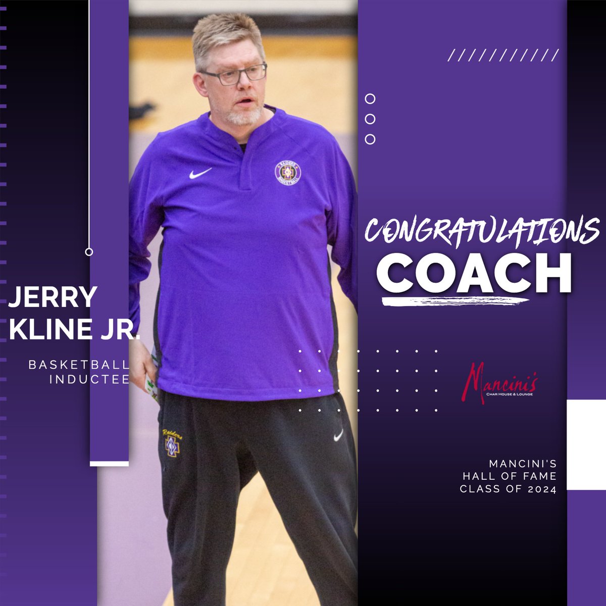 CDH_Raiders's tweet photo. Congratulations to @JklineJr  on his upcoming induction into the Mancini's Hall of Fame. The induction will be May 13 at Mancini's Char House in Saint Paul. https://t.co/OfjYt5NmbH