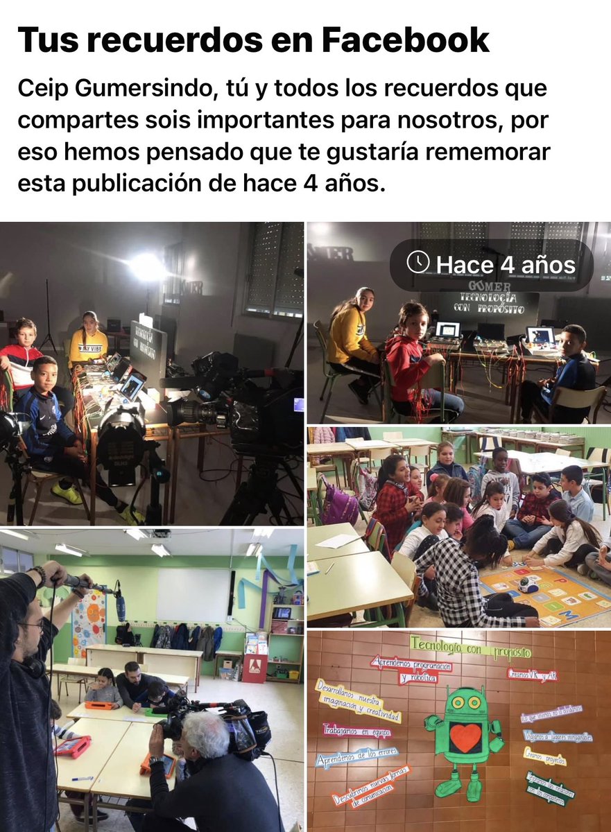 CEIPGumersindo's tweet photo. Hace 4 años l@s alumn@s de Quinto y sexto elaboraron los proyectos que con orgullo presentaron a Sus Majestades. Hoy continúan sus estudios ❤️y se siguen sintiendo orgullosos de formar parte de Nuestro mundo de colores. ¡Cumpliendo sueños! @FPdGi @CasaReal @educacyl https://t.co/opmhV8scnk