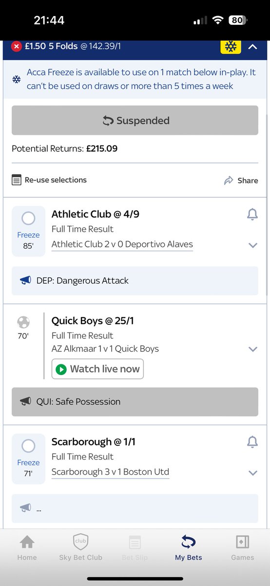 cooking1980's tweet photo. @SkyBet That’s right you freeze a 25/1 until the other team is now winning! You should settle as a winner as that’s not fair. All other games either won or winning to two so pay up https://t.co/M1PRIwSsDI