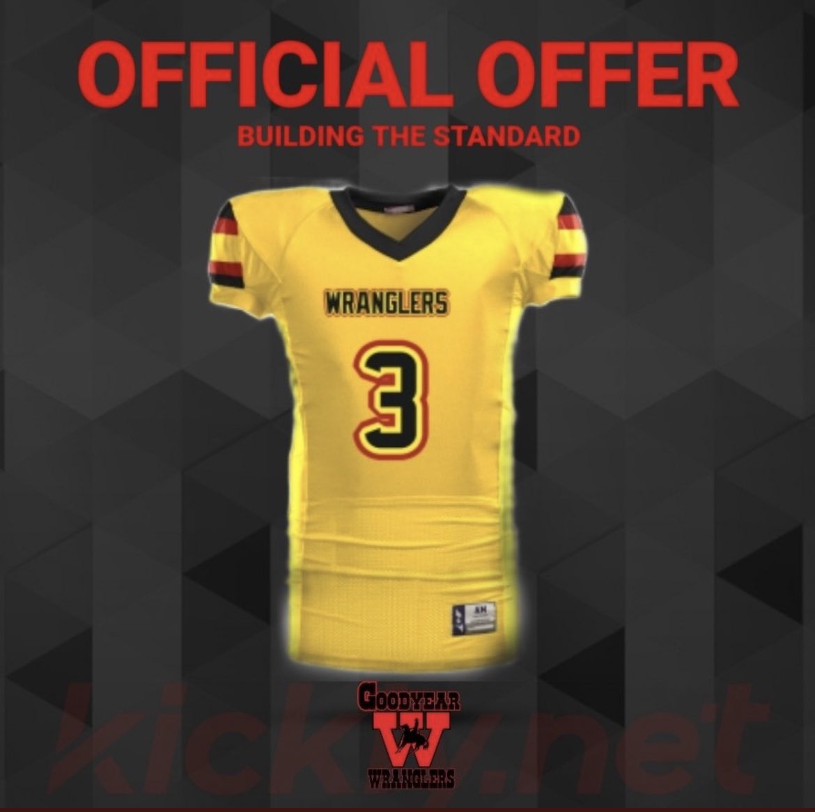 After a great conversation with @CoachFunch I am extremely blessed to have received an offer to @GY_WRANGLERS @komet_football
