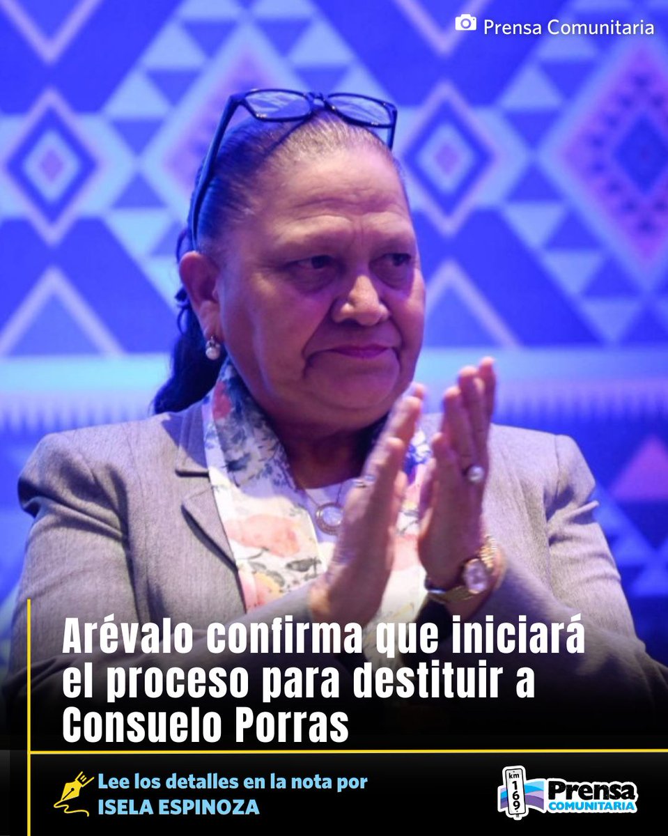 PrensaComunitar's tweet photo. #ArevaloPresidente 🇬🇹 Arévalo confirma que iniciará el proceso para destituir a Consuelo Porras

Bernardo Arévalo confirmó que envío de una carta para iniciar el proceso para pedirle la renuncia a la fiscal general. Esta es una de las demandas de la población desde el 2 de octubre cuando iniciaron las movilizaciones en defensa de la democracia.

📌 Isela Espinoza escribe con los detalles 
https://t.co/puYkJ2C8Ti