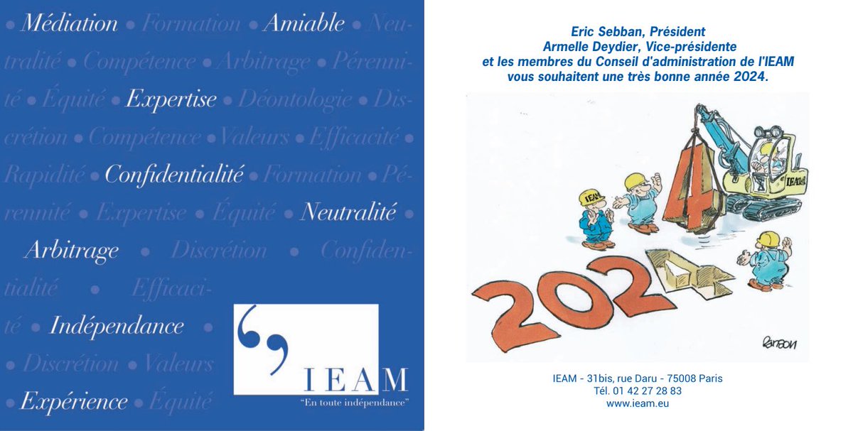 L’IEAM vous présente ses meilleurs vœux.