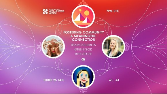themetaverseiii's tweet photo. #DCL Wellness Week is coming! 

#TM3 will be joining @decentraland for 
#DCLAW24 🌿🪷 

Taking part in a keynote panel discussing the art of building community in virtual spaces.  

Tune in Thursday, January 25th at 2 PM EST in X spaces or in-world [61,-61] 🌐 https://t.co/truXWggfUd