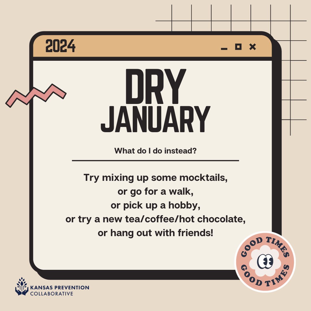 Dry January 2024! 💛
What can I do instead? Try these tips!
#DryJanuary #ksprevention