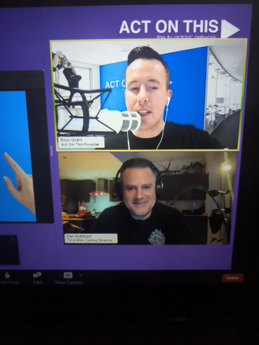 Thank you for an amazing session tonight and for your great advice 😊 <a href="/DanHubbard/">Dan Hubbard</a> ,<a href="/ActOnThisTV/">Act On This - The TV Actors’ Network</a> ,<a href="/rossagrant/">Ross Grant</a>