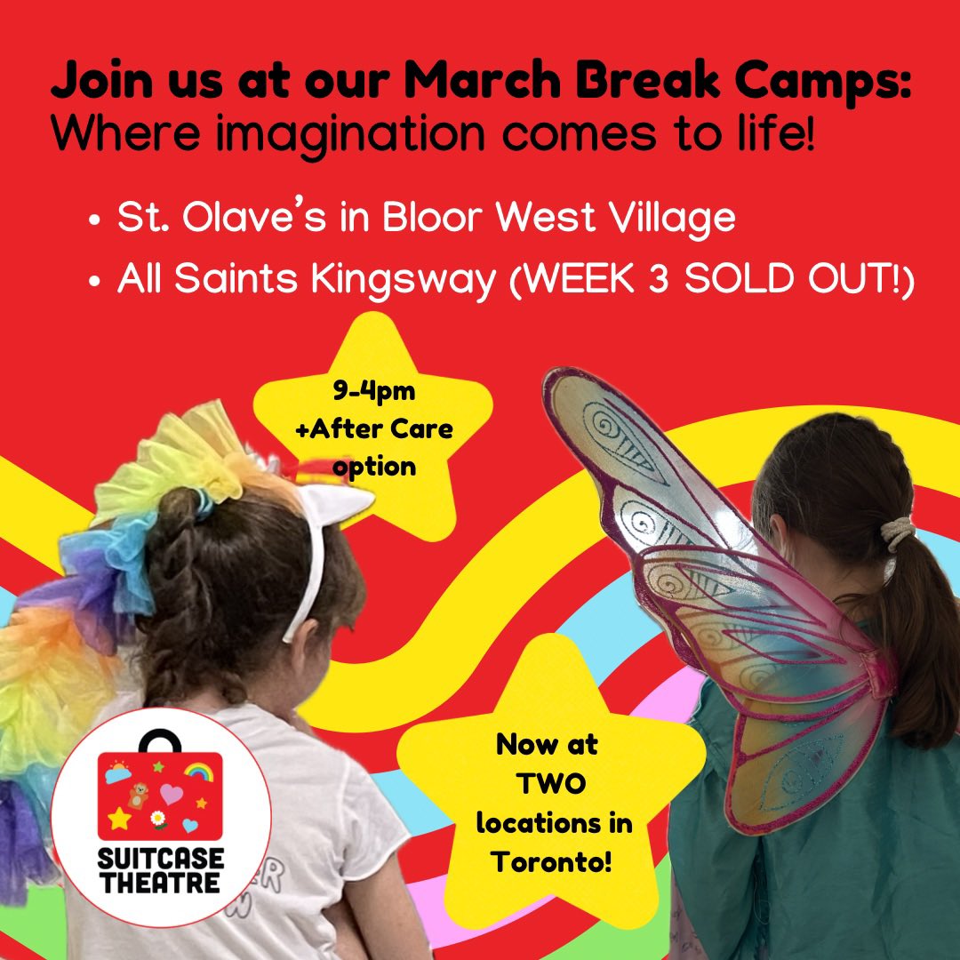 March Break and Summer Camp Registration is OPEN! 🎉🎭🎶

form.jotform.com/233396703490258

#TorontoTheatreCamp #TorontoKidsTheatre #BloorWestBIA #WestToronto
