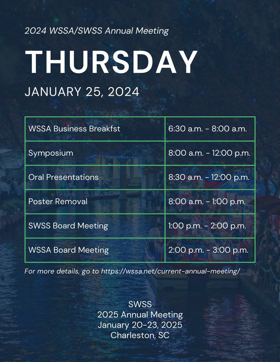 SouthWeedSciSoc's tweet photo. #SWSS2024 #WSSA2024 #WeedScience https://t.co/vPORVhcb12