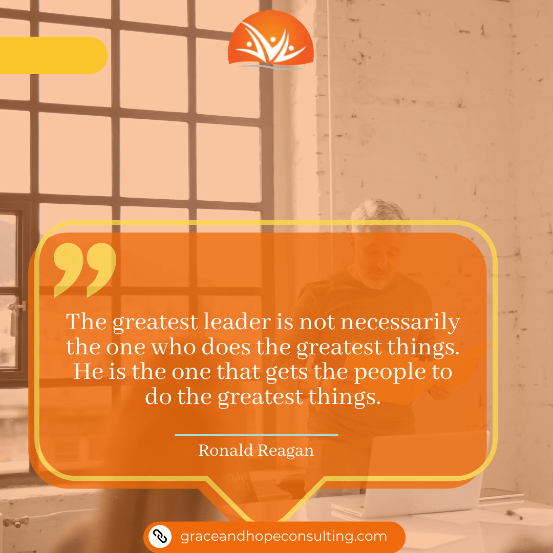 'The greatest leader is not necessarily the one who does the greatest things. He is the one that gets the people to do the greatest things.'
~Ronald Reagan

#GHCaacdemy #LeadershipWisdom #InspireGreatness #LeadByExample #PeopleOverTasks #EmpowerLeadership #GreatestLeaderTraits