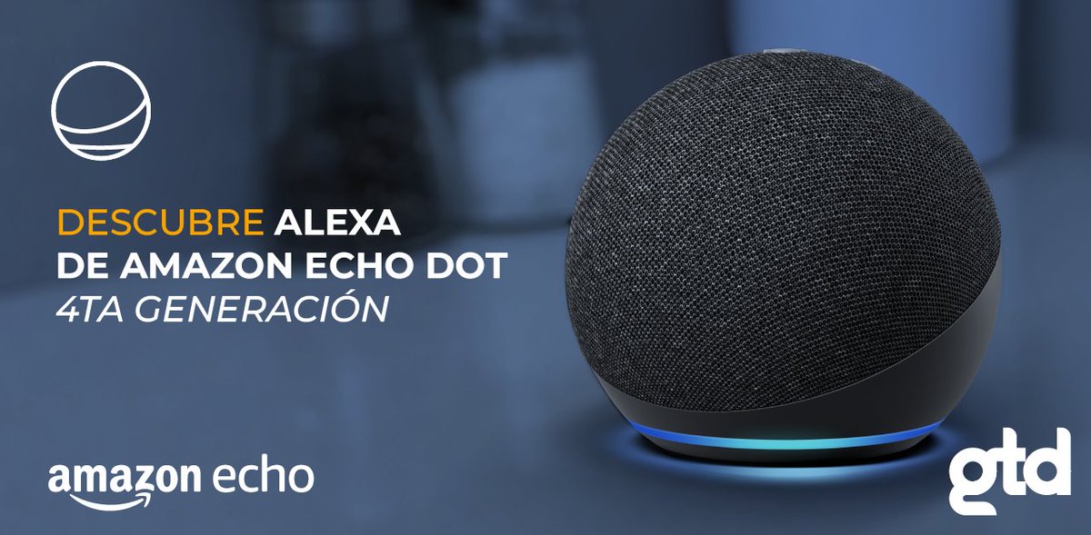 Descubre #Alexa, el altavoz inteligente de #Amazon #EchoDot 4ta generación en bit.ly/3U0aD8E. Tan simple como preguntar y Alexa estará feliz de ayudar 🗣️, pídele reproducir música 🎶 ¡y mucho más! ¿Listos para la revolución en asistencia inteligente 🚀?