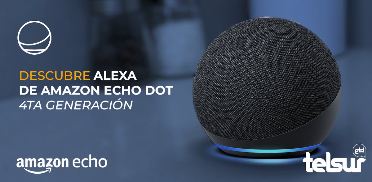 Descubre #Alexa, el altavoz inteligente de #Amazon #EchoDot 4ta generación en bit.ly/3U0aD8E. Tan simple como preguntar y Alexa estará feliz de ayudar 🗣️, pídele reproducir música 🎶 ¡y mucho más! ¿Listos para la revolución en asistencia inteligente 🚀?