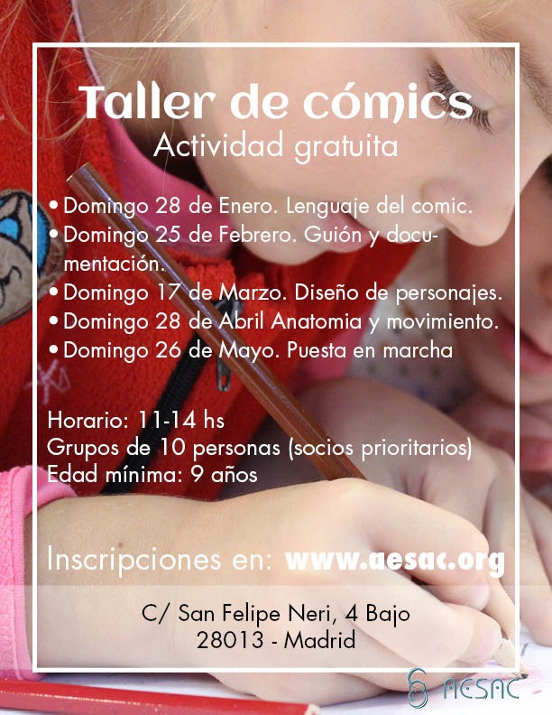 En nuestro siguiente taller gratuito tienes la posibilidad de llevar a cabo todo el proceso de creación de un cómic  Reserva tu plaza en aesac.org/2024/01/16/tal…