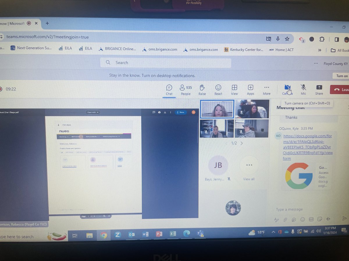 AnnaWShepherd's tweet photo. I am so very proud of the152 ⁦@SchoolsFloyd⁩ staff who logged on after our NTI day to learn and grow around MAP reports with our Rebecca Morrison, ⁦@Tripletmomtlc⁩
District Teaching Learning Coach. Why would they do this? Because KIDS 100%! #Engage #Empower #Equip https://t.co/I0g9GUh52O