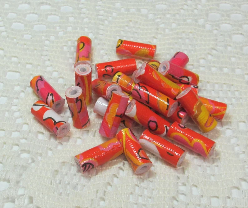paperbeadboutiq's tweet photo. Paper Beads, Loose Handmade Jewelry Making Supplies Craft Supplies Tube Whimsy on Bright Orange https://t.co/M2ZP9qf2An via @Etsy #tubebeads #springbeads #handmadebeads https://t.co/VOpUGlrVKE