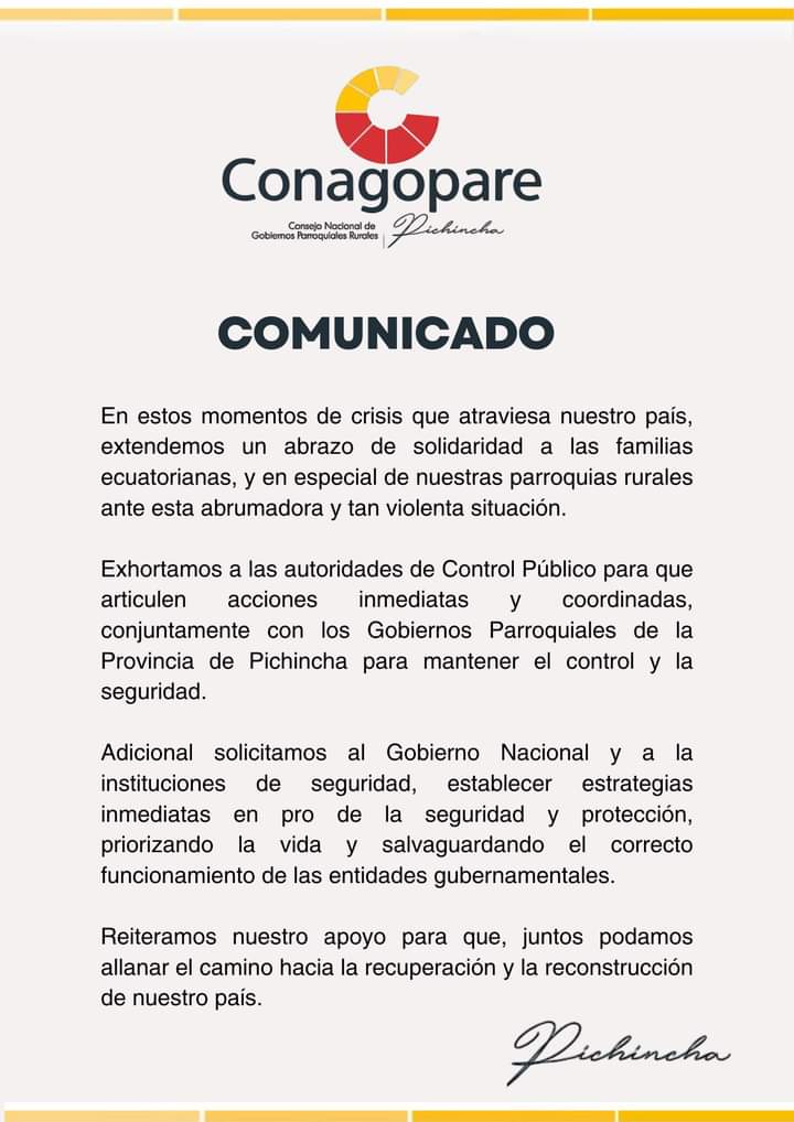 CONAGOPARE-PICHINCHA tweet media