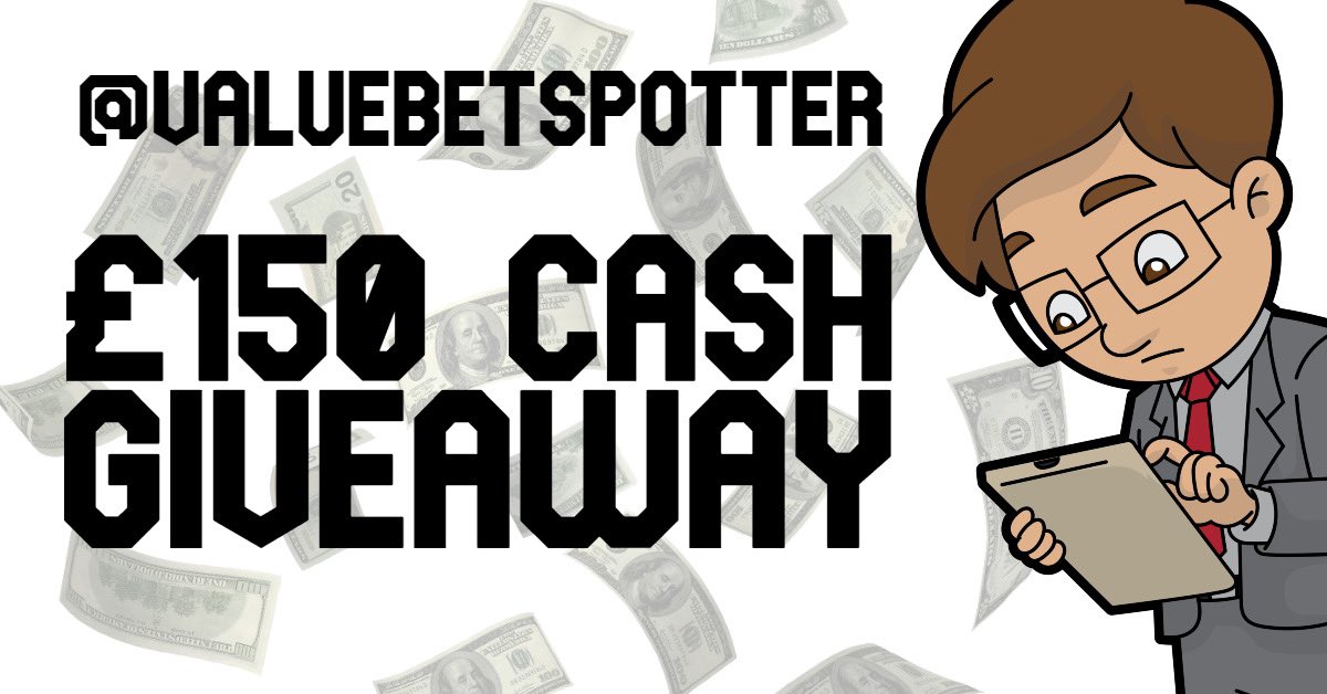 😍 £150 FREE CASH GIVEAWAY! To celebrate an incredible week, winning over £350, we’re giving 3 of you £50 cash each. 👉 One entry if you LIKE this tweet. 👉 One entry if you RETWEET this tweet. 👉 One entry if you join our telegram: t.me/VBSTelegram Thats it, good luck!