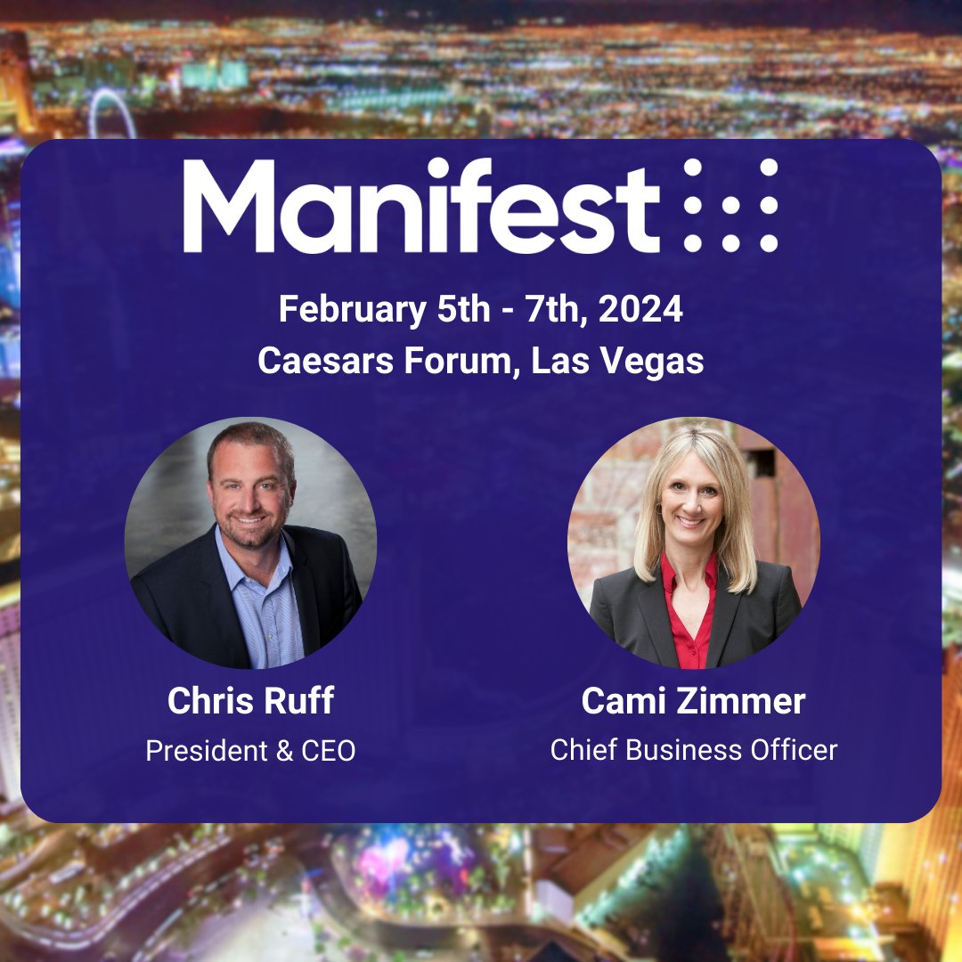 Glympse's tweet photo. 📣We are excited to announce that our team will be attending Manifest: The Future of Supply Chain & Logistics on February 5th - 7th at Caesars Forum, Las Vegas. Our CEO Chris Ruff and CBO Cami Zimmer will be attending the event at booth number 1708 to learn more about your supply chain🚛 and retail needs🛍️.

Glympse proudly helps the world’s greatest brands use the power of location to transform their business logistics and customer experience. We provide logistic solutions that offer communication between the right people at the right time when it matters most.

If this sounds like you, please reach out to Chris and Cami or visit our website at https://t.co/SQD8390kMJ

Hope to see you soon👋🏻!