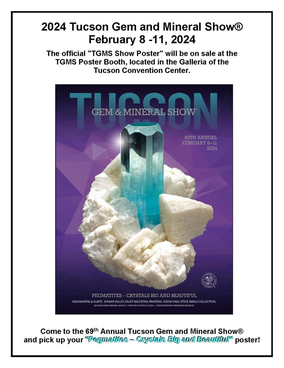 The official "Tucson Gem and Mineral Show®" poster ... beautiful!
