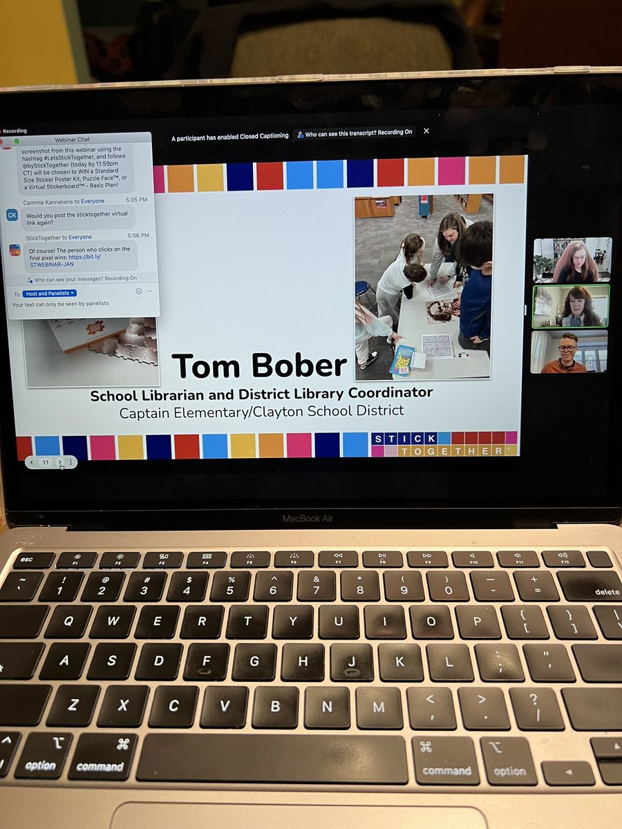 Looking forward to learning more about Stick Together uses in the library! #LetsStickTogether