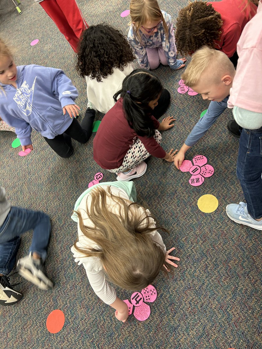 Some collaborating and lots of engagement as they try and find where their petals belong based on different representations of teen numbers :) #McClureMarshals