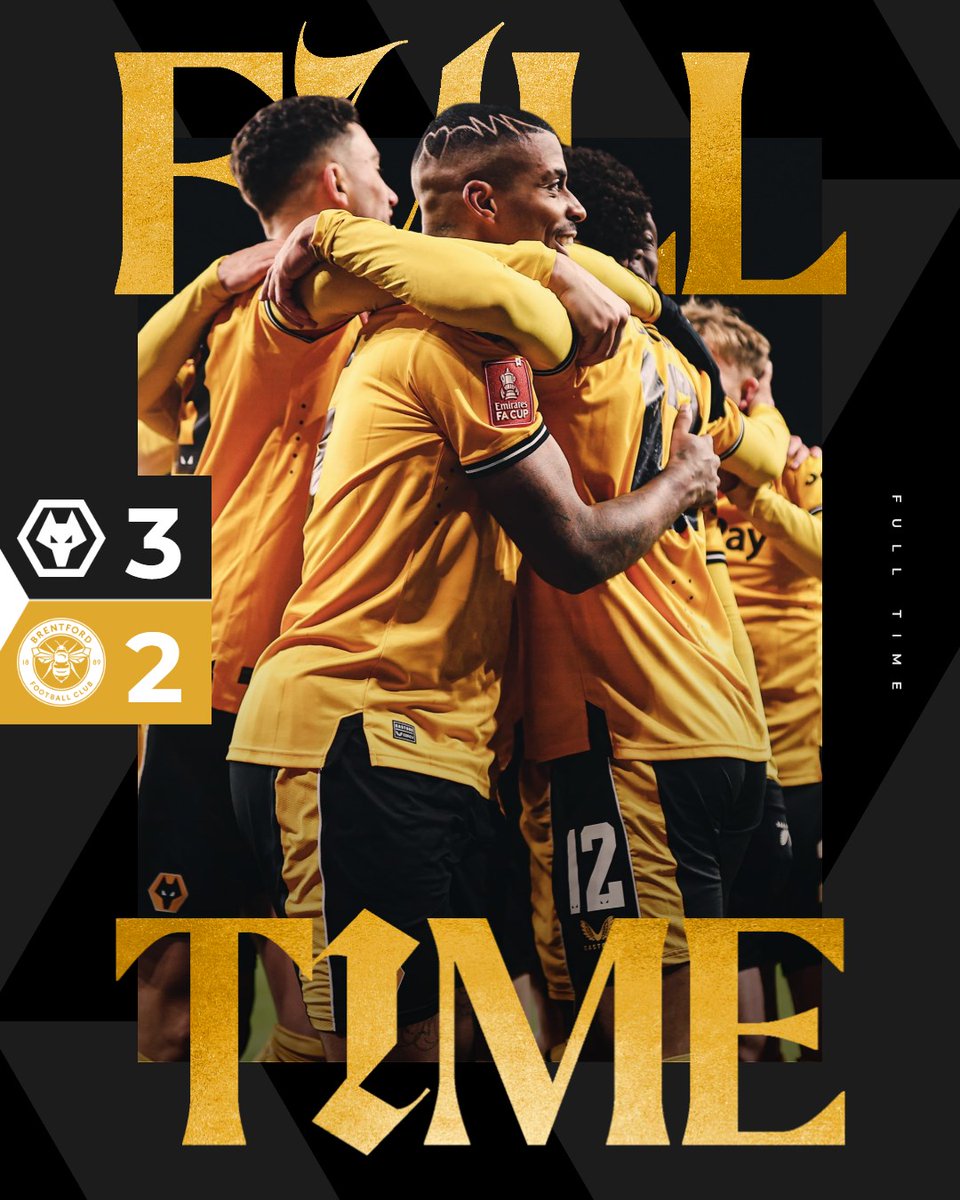 Wolves's tweet image. We're into the fourth round of the @EmiratesFACup!

🏆⏱️
